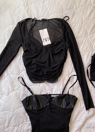 Топ zara в сіточку / топ бра zara