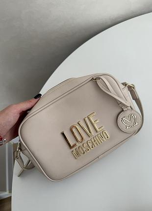 Сумка жіноча love moschino бежева
