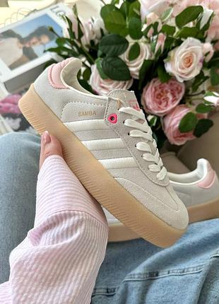 📊 adidas samba platform grey pink