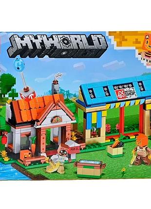 Конструктор my world майнкрафт minecraft блочный мир ферма lb1199, 464 дет.