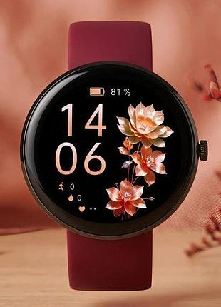 Умные смарт часы smart luna cherry rubber, 3 ремешка 2