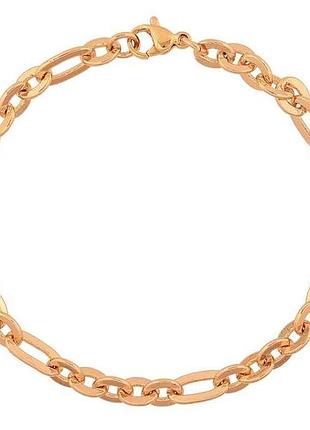 Браслет позолота 18к цепочка плетения якорная 19см*5мм 302008 тм xuping