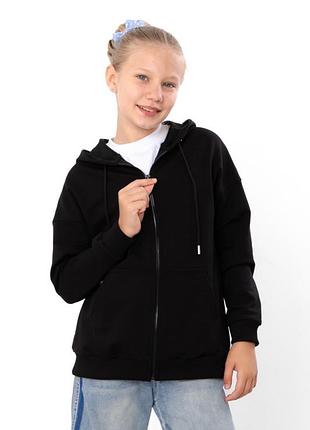 Кофта худи для девочки подростковый на молнии, двунитка, 140см, 146см, 152см, 158см, 164см, 170см 146
