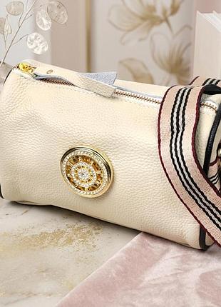 Дивовижна сумка для стильних жінок із натуральної шкіри vintage 22264 білий