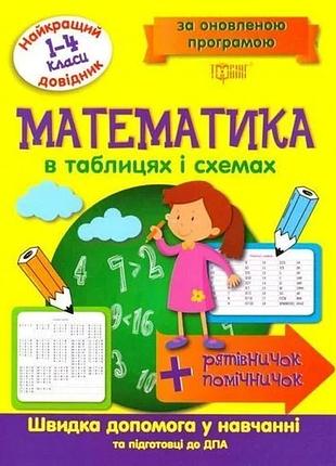 Найкращий довідник. математика в таблицях і схемах (1-4 класи). ксенія шевченко