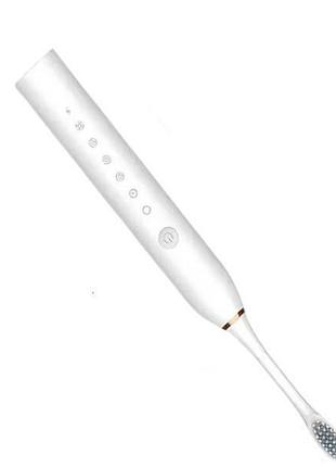 Зубна щітка електрична 4 насадки sonic toothbrush x-3 біла