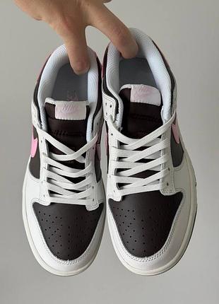 Кросівки sb dunk ‘white brown pink’🤎🩷 4