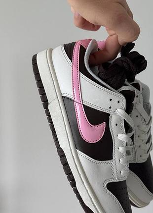 Кросівки sb dunk ‘white brown pink’🤎🩷 3