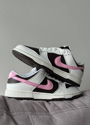 Кросівки sb dunk ‘white brown pink’🤎🩷 10