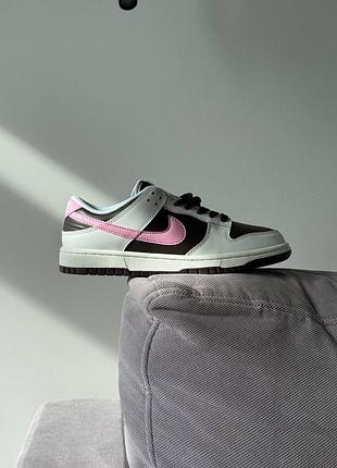 Кросівки sb dunk ‘white brown pink’🤎🩷 8