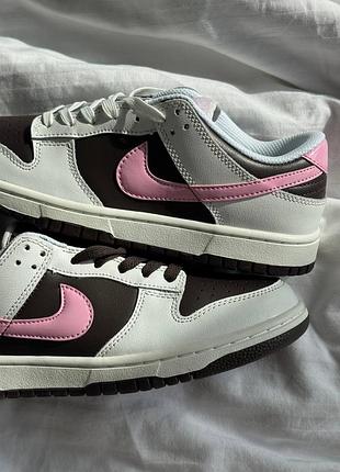 Кросівки sb dunk ‘white brown pink’🤎🩷 7