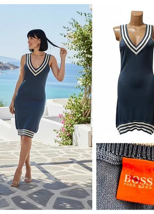 Hugo boss, віскозна літня сукня з v- подібним вирізом, розмір м