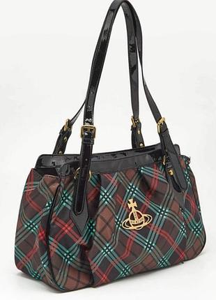 Сумка жіноча vivienne westwood y2k у клітинку