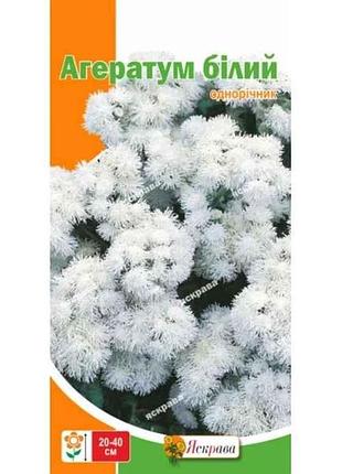 Агератум бiлий (20 пачок) 0,1г тм яскрава