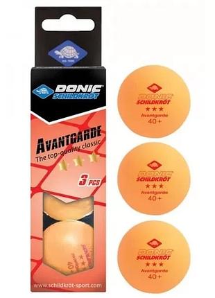 М'ячі для настільного тенісу donic avantgarde 3* помаранчевий 40+