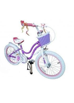 Rb20g-1 велосипед дитячий royal baby stargirl фіолетовий 20 дюймів, без бокових коліс