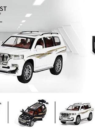 G192688-cz124 машина металлическая toyota prado свет и звук 2 цвета масштаба 1:24