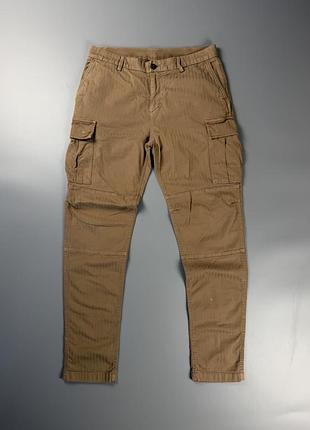 Штани карго eleventy milano platinum cotton cargo pants beige made in italy