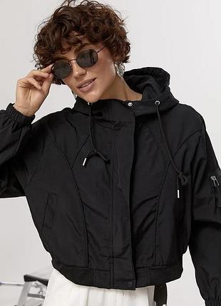 Zara бомбер куртка чорна