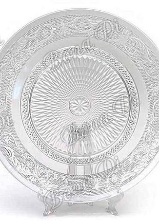 Блюдо скляне для торта d=29см 513-t12 тм bonadi