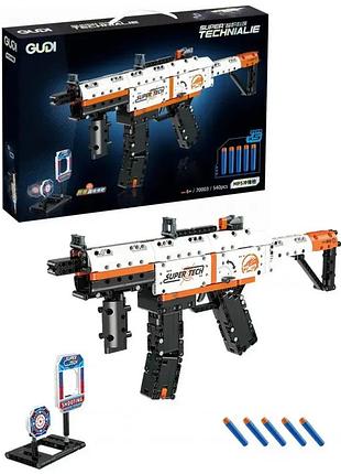 Конструктор 70003 автомат mp5, 48см, мягкие пули 5шт, 540 деталей