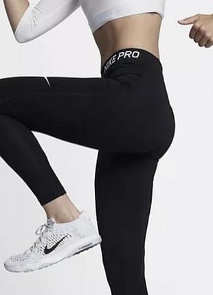 Лосіни жіночі nike pro чорні 4