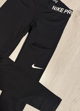 Лосіни жіночі nike pro чорні 5