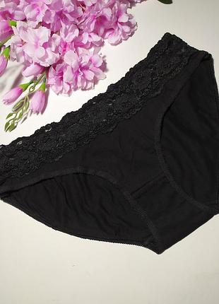 Новые коттоновые трусики с кружевом george, u9 14, eur 42, xl