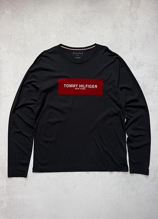 Чоловічий лонгслів tommy hilfiger чорний