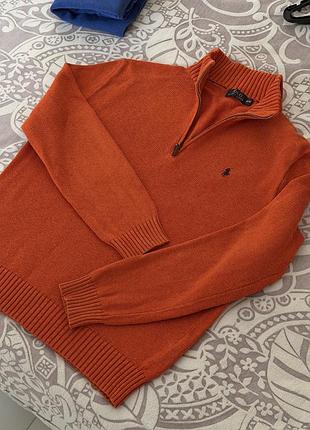 Пуловер чоловічий polo ralph lauren помаранчевий розмір m на блискавці