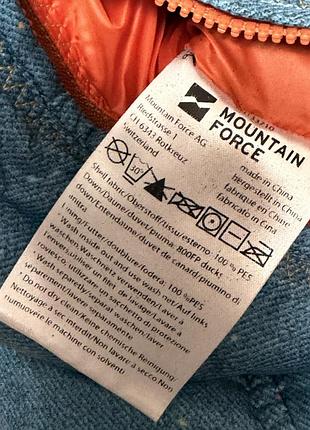 Куртка-пуховик mountain force cloud двостороння блакитна/помаранчева 4