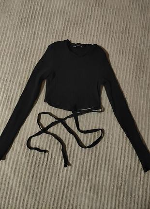 Топ кофта черный zara xs-s