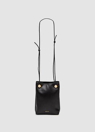 💎 loewe pebble pouch in smooth calfskin black