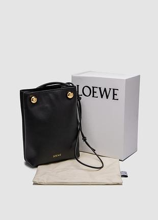 💎 loewe pebble pouch in smooth calfskin black 4
