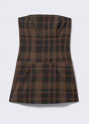 Новые мини платья бандо mini tube suiting dress - l