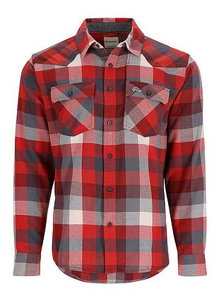 Сорочка simms santee flannel shirt auburn red/slate buffalo check s (13559-2094-20)