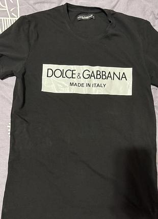 Чоловіча футболка dolce & gabbana чорна з написом