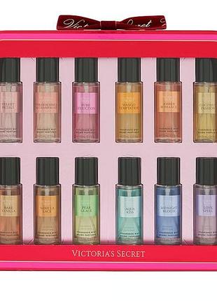 Парфумовані спреї victoria's secret, набір 12 міні спреїв