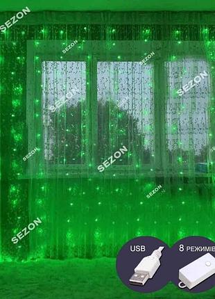 Штора-роса ліній, реле режимів +usb, зелений