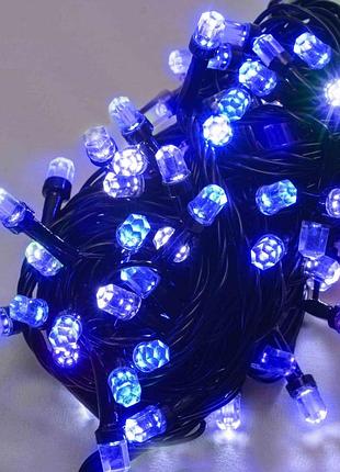 Рубин led черный провод 7м, синий