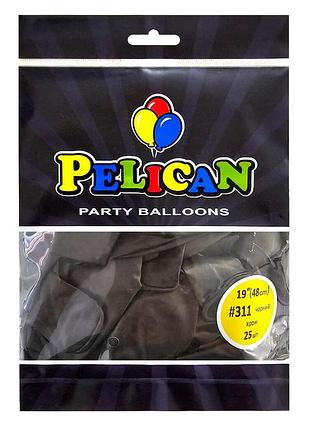 Латексні кульки "( ) хром чорний, pelican 25шт