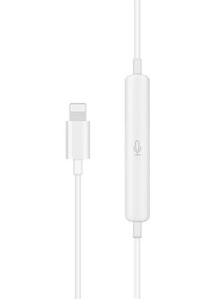 Навушники дротові hoco plus original (lightning) white ( ) 5