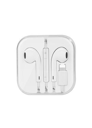 Навушники дротові hoco plus original (lightning) white ( ) 6