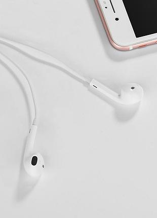 Навушники дротові hoco plus original (lightning) white ( ) 8