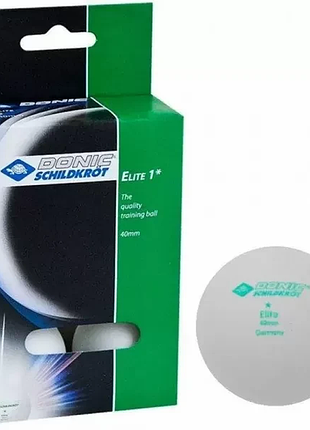 М'ячі для настільного тенісу donic ball elite 1* poly 40+ 618016