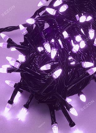 Конус led черный провод, фиолетовый