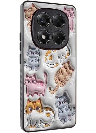 Tpu+pc чехол prisma fluffie для xiaomi redmi note 14 pro 5g kittens