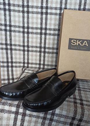 Туфлі чоловічі ska лофери чорні іспанія