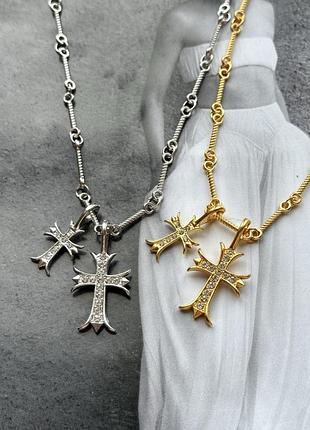 Підвіска з хрестами chrome hearts 5