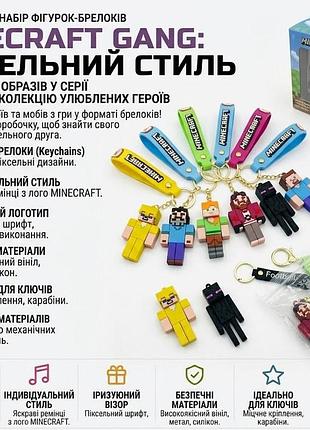 Брелоки антистресс «minecraft» (серия персонажей)